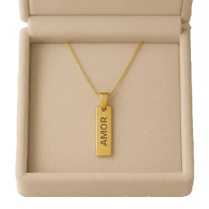 Corrente Com Pingente Feminino Placa Personalizado Banhado A Ouro Com Gravação A Lazer - AliExpress