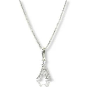 Colar Corrente Veneziana Pingente Letra Inicial Nome Prata - AliExpress