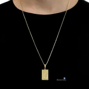 Corrente Masculina com Pingente Medalha Salmo 23 Tudo Posso Cordão Masculino Tijolinho 1mm Banhado a Ouro - AliExpress